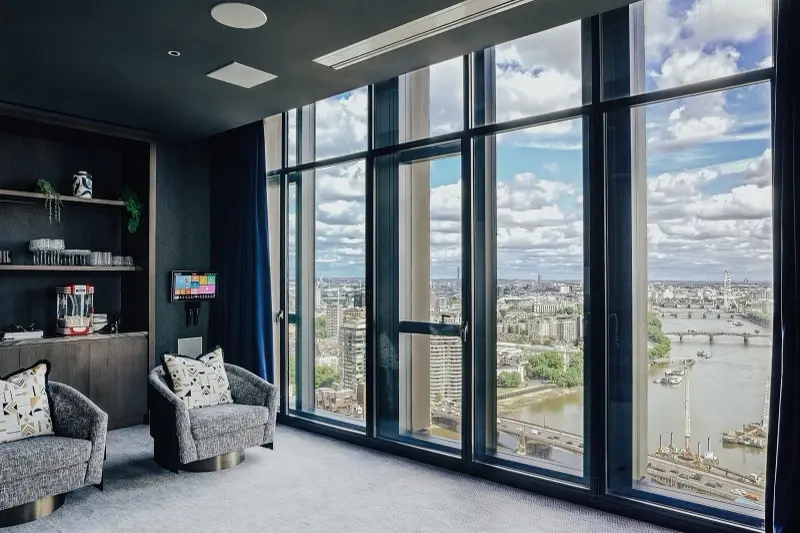 Residents' lounge overlooking the Thames